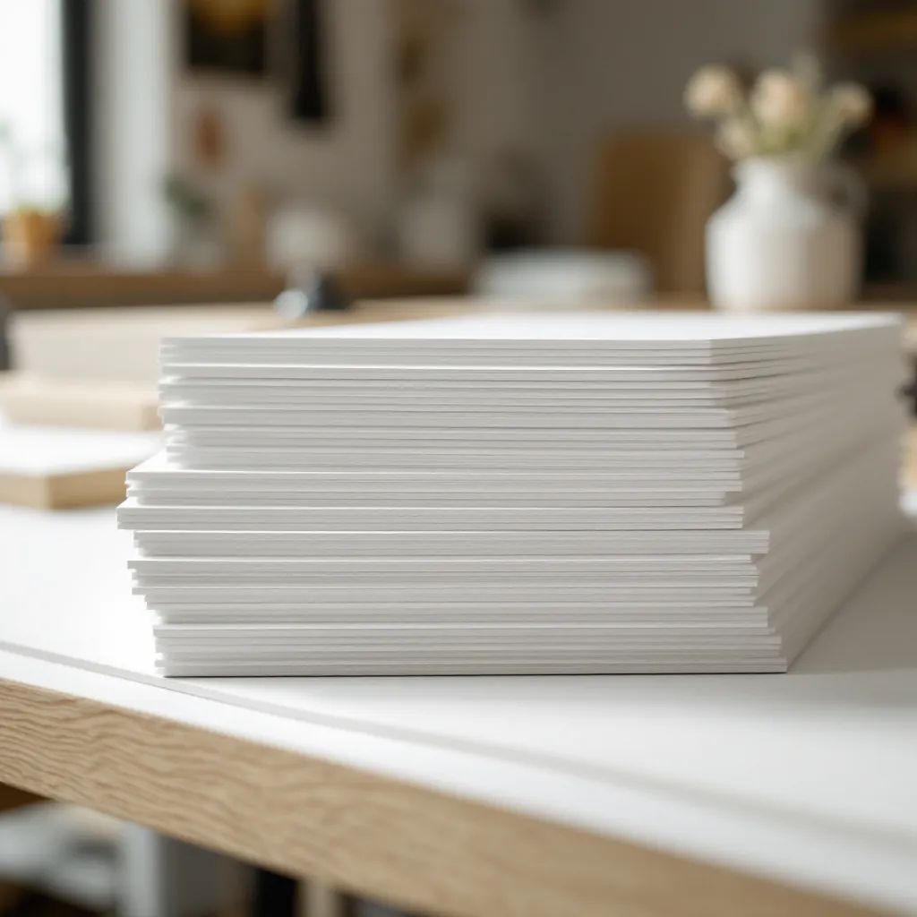 Campionario di carte multistrato nell'atelier Packlife